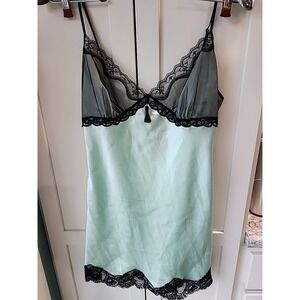 Shirley of Hollywood Charmeuse‎ & Net Overlay Chemise 20503 Retail Sz M